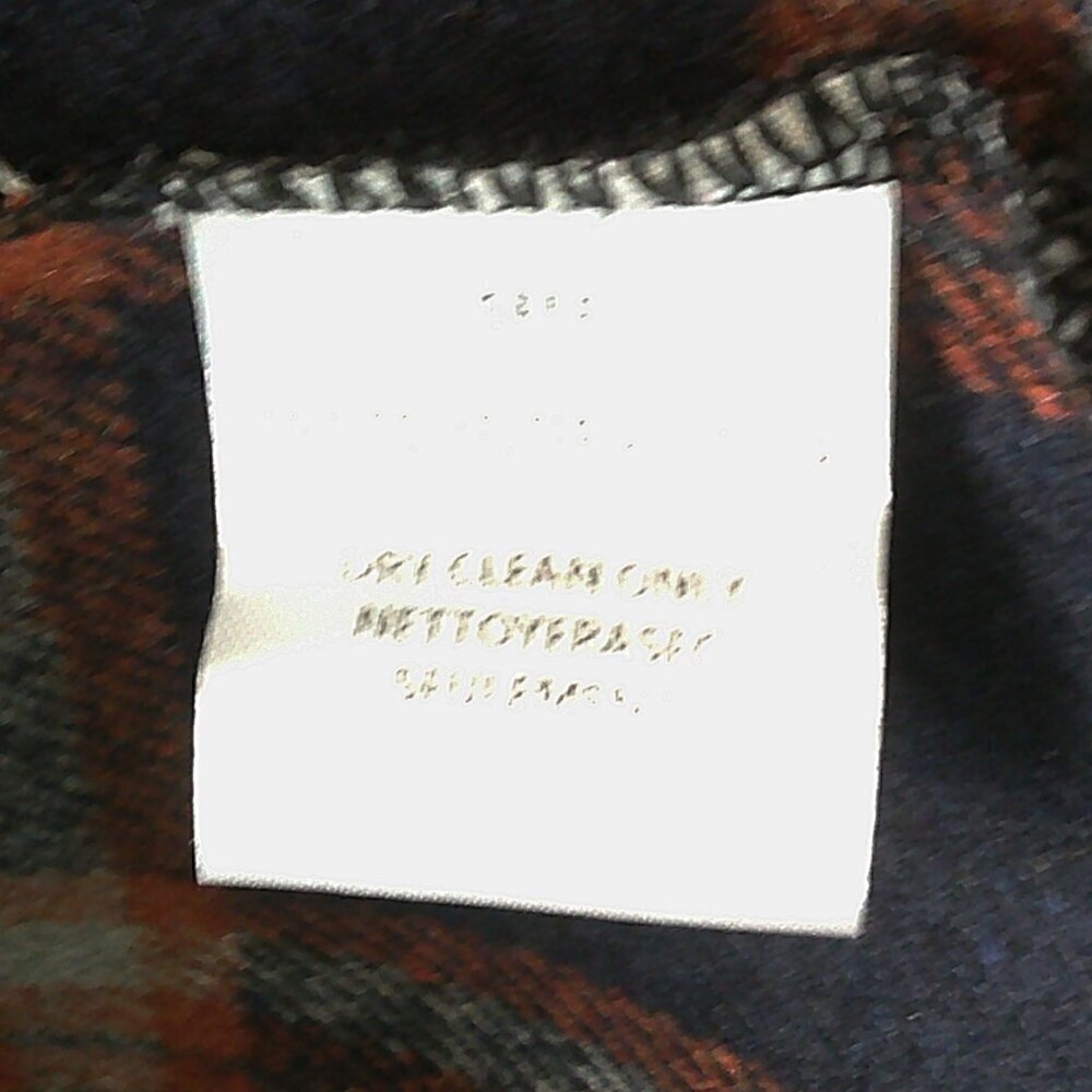Adora - Navy/Rust Button Down Plaid Shacket - Size Large - Picture 5 of 6